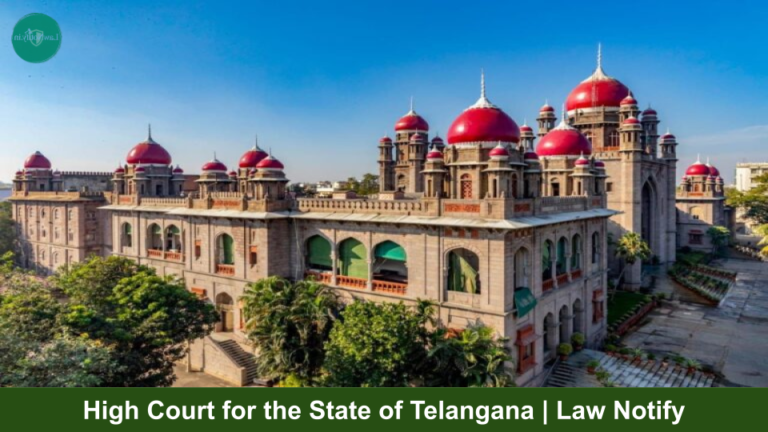 high court for the state of telangana | law notify