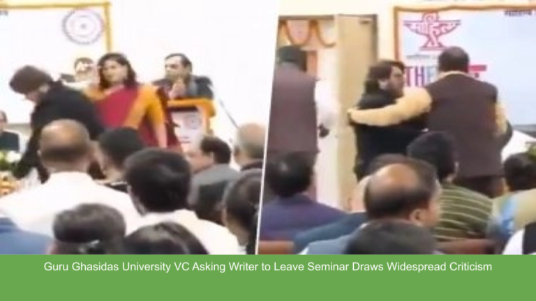 Viral Video of Guru Ghasidas University VC, Alok Kumar Chakrawal Asking Writer to Leave Seminar Draws Widespread Criticism