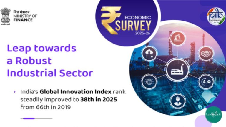 India Climbs to 38th Rank in Global Innovation Index, Economic Survey Highlights Manufacturing and Tech Push