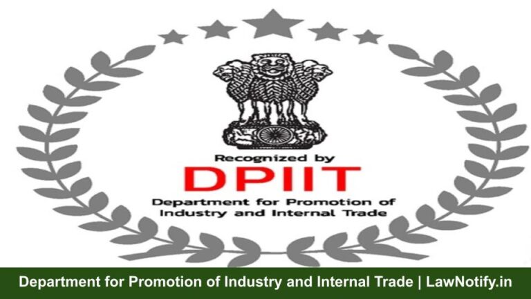 Department for Promotion of Industry and Internal Trade | LawNotify.in