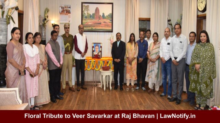 Floral Tribute to Veer Savarkar at Raj Bhavan | LawNotify.in