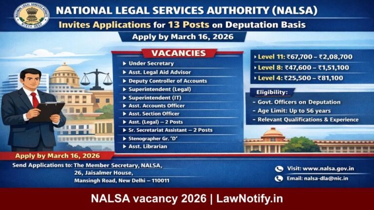 NALSA vacancy 2026
