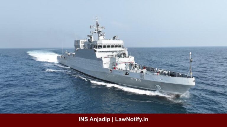 INS Anjadip | LawNotify.in