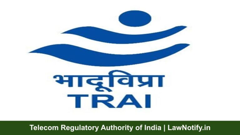 Telecom Regulatory Authority of India | LawNotify.in