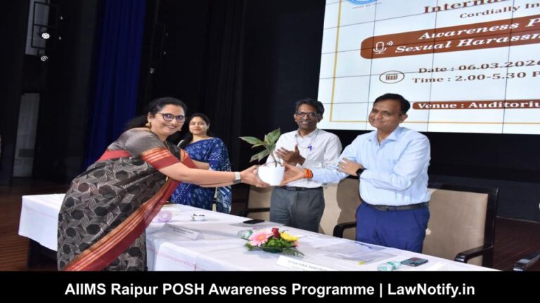 AIIMS Raipur POSH Awareness Programme | LawNotify.in