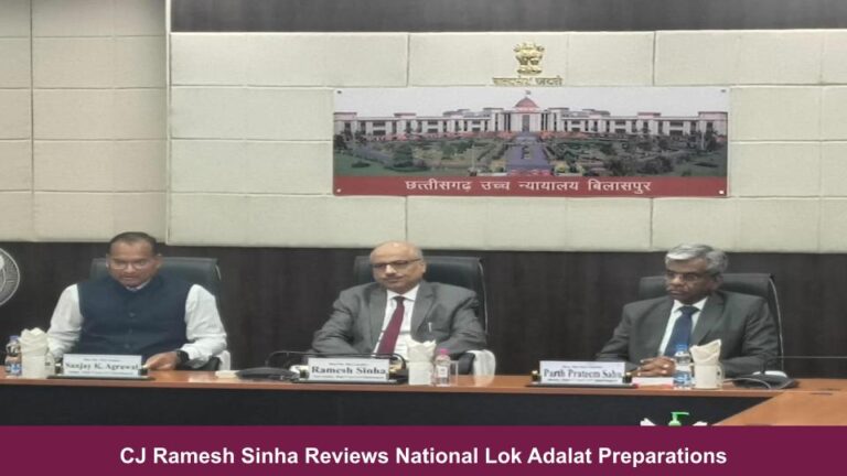 CJ Ramesh Sinha Reviews National Lok Adalat Preparations