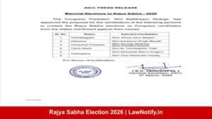 Rajya Sabha Election 2026 | LawNotify.in