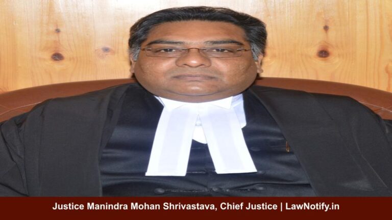 Justice Manindra Mohan Shrivastava, Chief Justice
