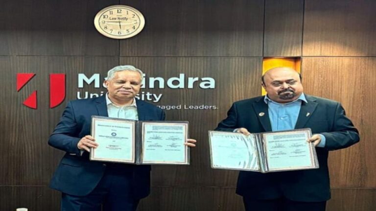 HNLU and Mahindra University Sign MoU for Legal and Interdisciplinary Research Collaboration