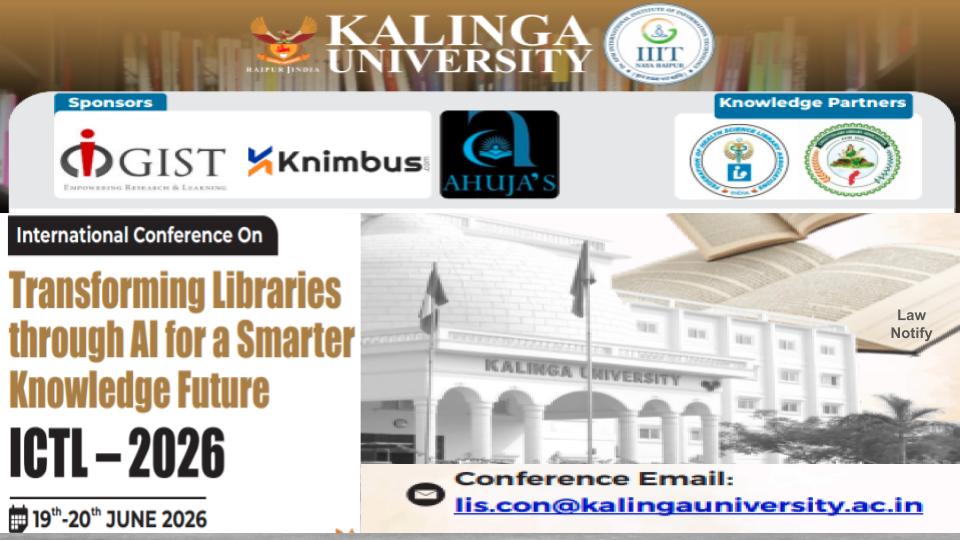 International Conference on AI-Driven Library Transformation to be Held at Kalinga University in June 2026